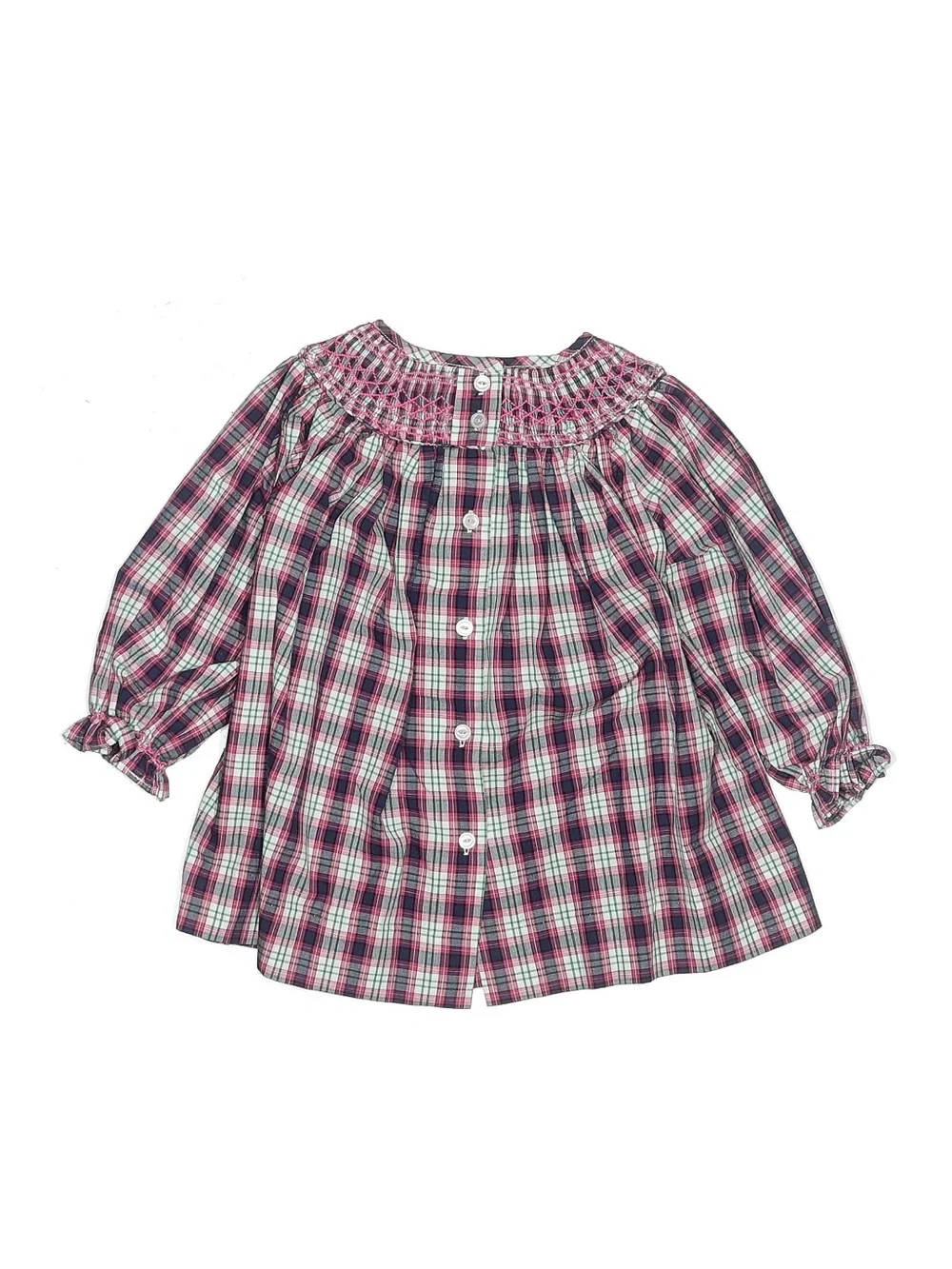 The Beaufort Bonnet Company Plaid Smocked Dress Lk New 18-24M